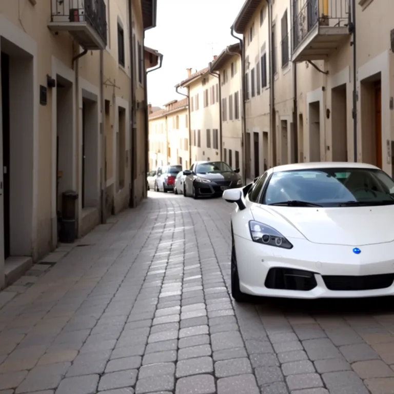 Sportscars On An Italian Street,