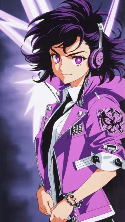 1980s Style, 80s Anime Style, A Highly Detailed Portrait Of...