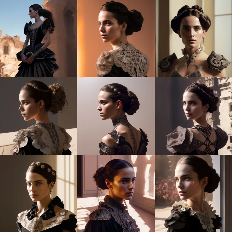Award Winning Portrait Photo Of A Woman Wearing An Intricate...