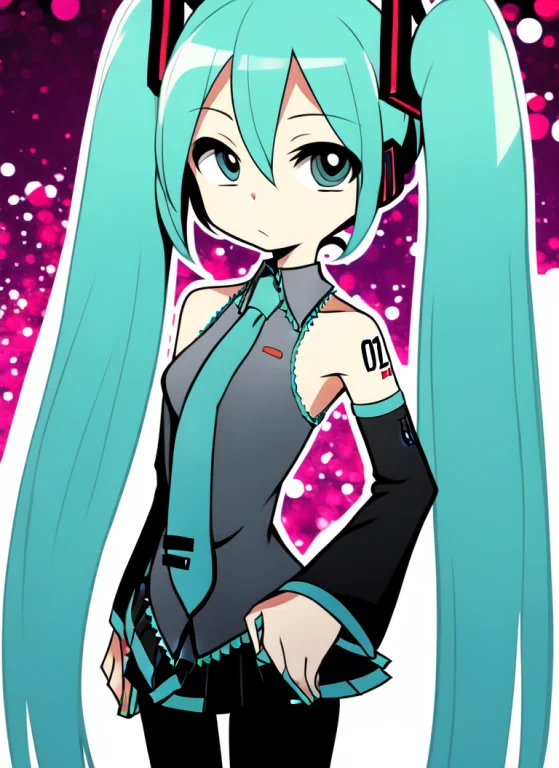 Masterpiece, Best Quality, Solo, Hatsune Miku, Shiny Skin, S...