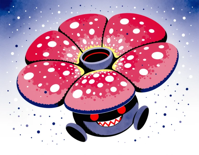 Vileplume, Sharp Teeth, No Humans, Grey Theme, Purple Theme,...