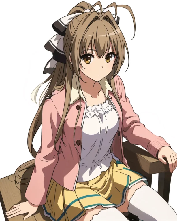 White Thighhighs,sitting,