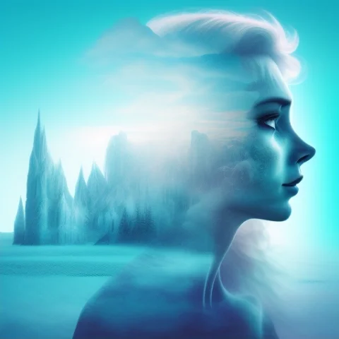Dublex Style Elsa, Ice Castle — Stable Diffusion AI Prompt: dublex style Elsa, ice castle