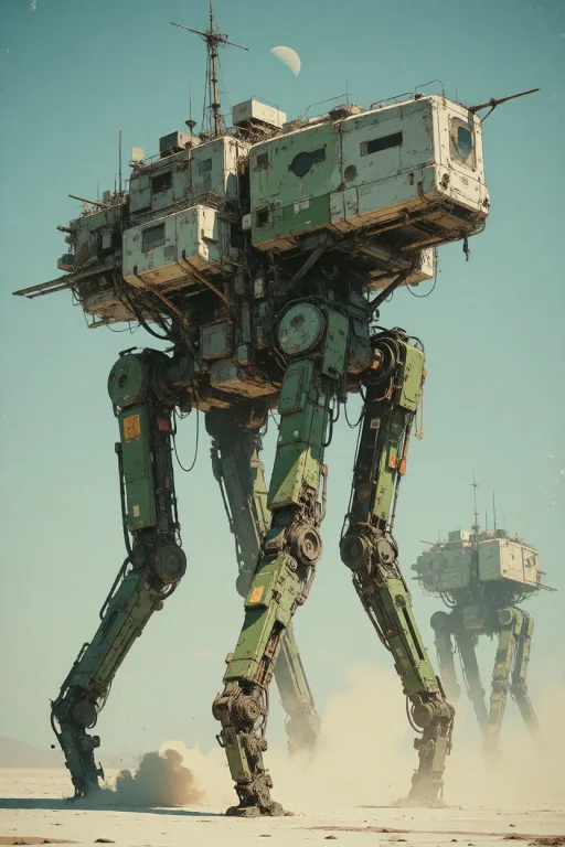 Nature, A Vertical Sci-fi Concept Art Illustration Of Massiv...