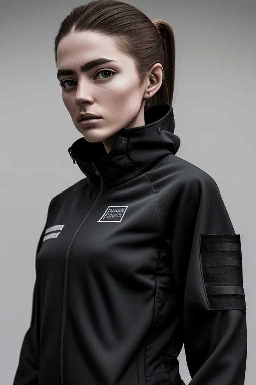 Model Shoot, A Portrait Of A Woman,techwear Costume