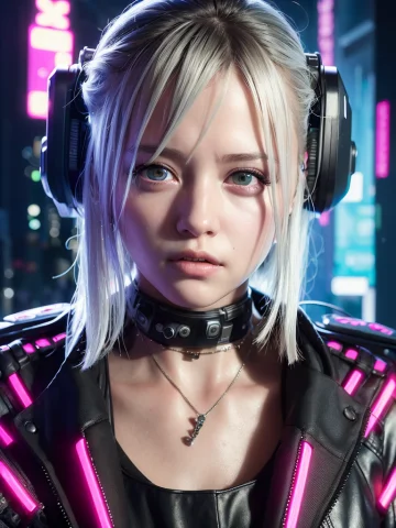Young Girl, Cyberpunk1.4, Photorealistic1.4, Best Quality1.0... — Stable Diffusion AI Prompt: (young girl), (cyberpunk:1.4), (photorealistic:1.4), (best quality:1.0), (ultra...