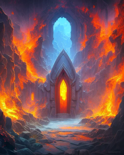 Dgtlv2, The Entrance To An Evil Dungeon, Evil, Lava, Hell