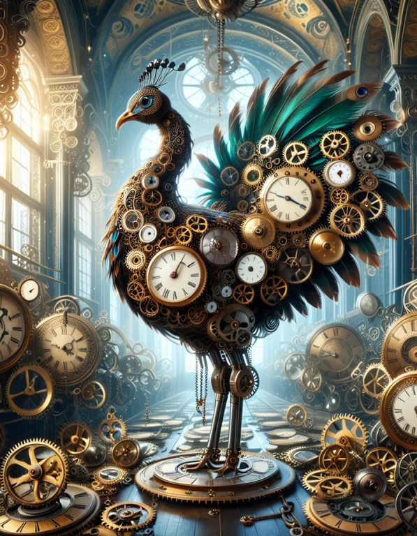7. A Glamorous Peacock Displaying An Enormous Mechanical Tai...