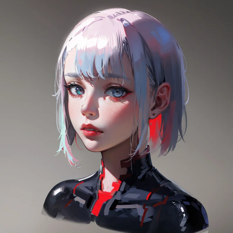 Masterpiece, 1girl,loralucycyberpunk35epochs0.8, Looking At...