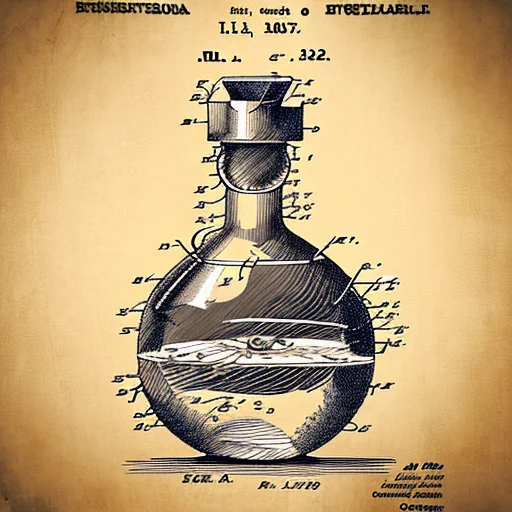 A Patent Drawing Of A Healing Potion. Planit