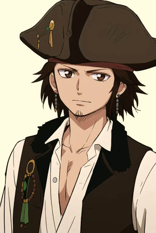 Jack Sparrow, Wanostyle, Anime Style, Masterpiece, Best Qual...