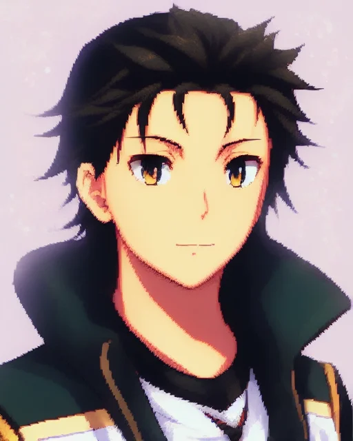 8 Bit Pixel Art Subaru 1boy Portrait