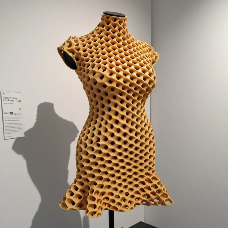 Gyroid Shape Dress On Display