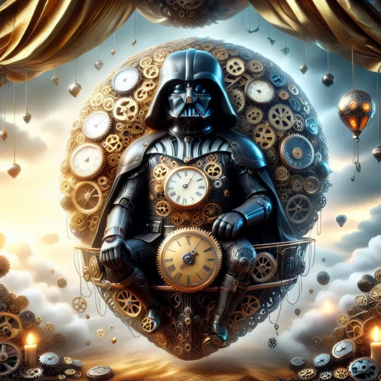 A Massive Clockwork Darth Vader, His Imposing Form Crafted F...