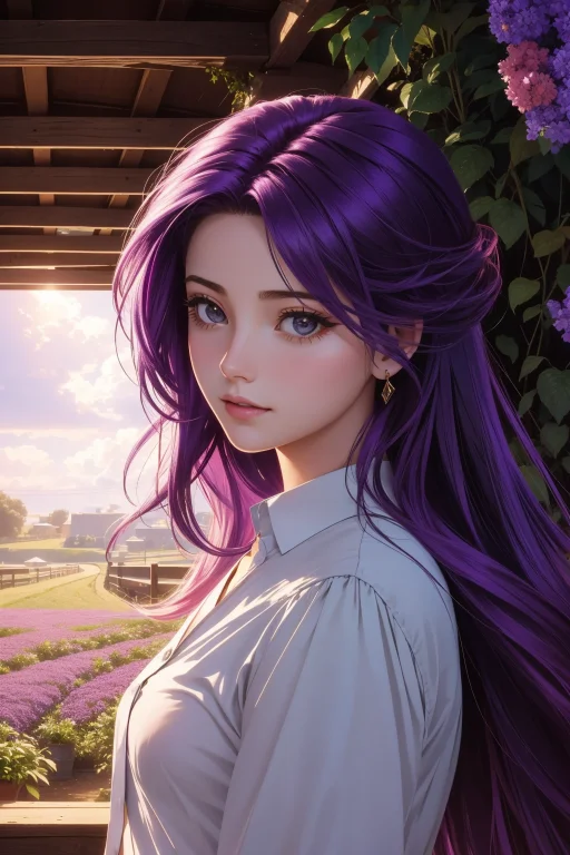1girl, Lorapiarough0.8, Concept Art, Landscape Of A Soothing...