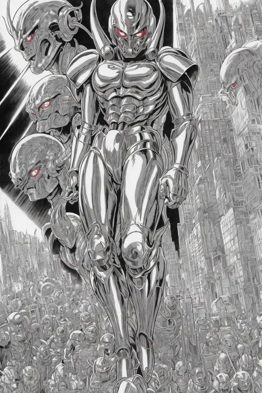 Masterpiece, Best Quality, Army Of Alien Monsters, Metropoli...