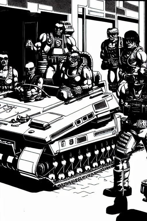 Theoldshadowrunstyles1.0 A Cyberpunk Gang On Op Of A Hover T...
