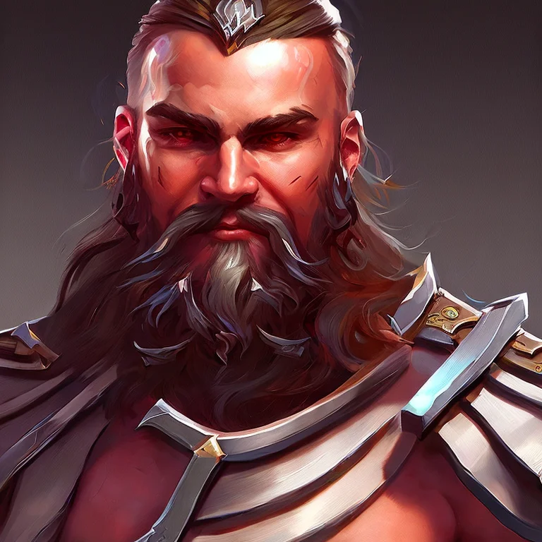 A Portrait Of, A Portrait, A Native American Viking Barbaria...