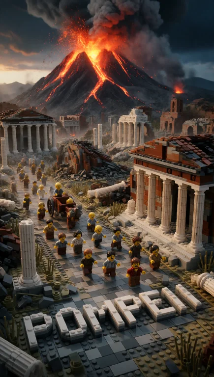A Photorealistic, High-detail Image Of A Lego Diorama Depict...
