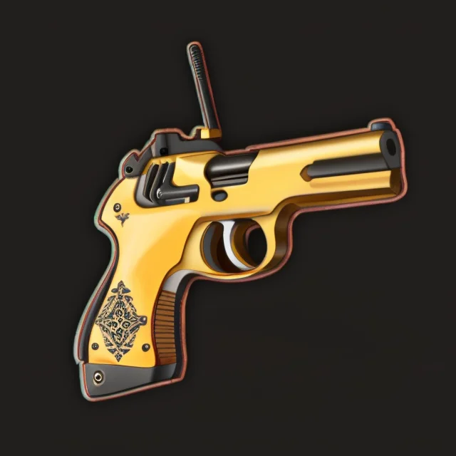 Masterpiece, Beretta 92fs, Caustics, Darkbackground, Flat Il...