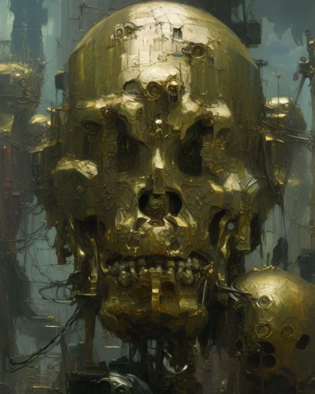 An Elaborate Frightening Machine By Laxpeintv2, Brass And Ch...