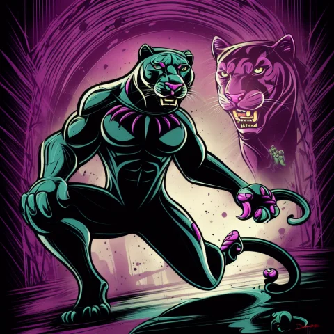Panther, Danmumford Style — Stable Diffusion AI Prompt: panther, DanMumford style