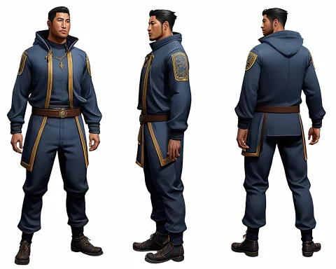 Highly Detailed Full Body Of Character Turnaround Of A Mediv... — Stable Diffusion AI Prompt: highly detailed Full body of character (((turnaround))) of a medivel male Asian...
