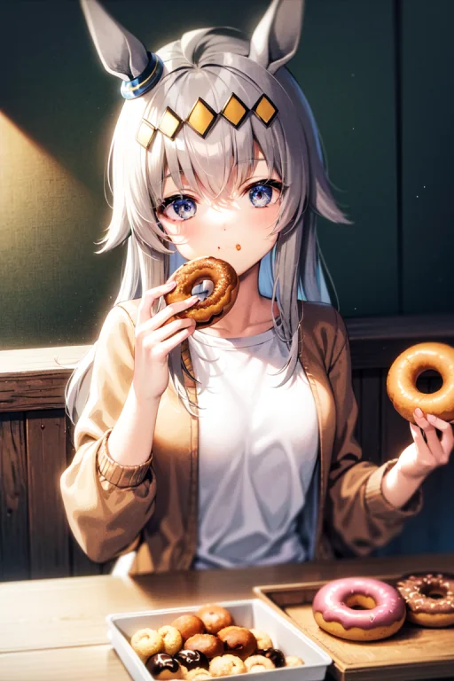Masterpiece, Best Quality, Oguri Cap Umamusume, White Shirt,...