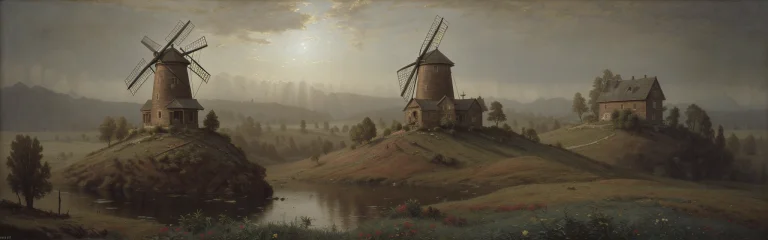 Cinematic Film Still Landscape Masterpiece, Oil Painting By,...