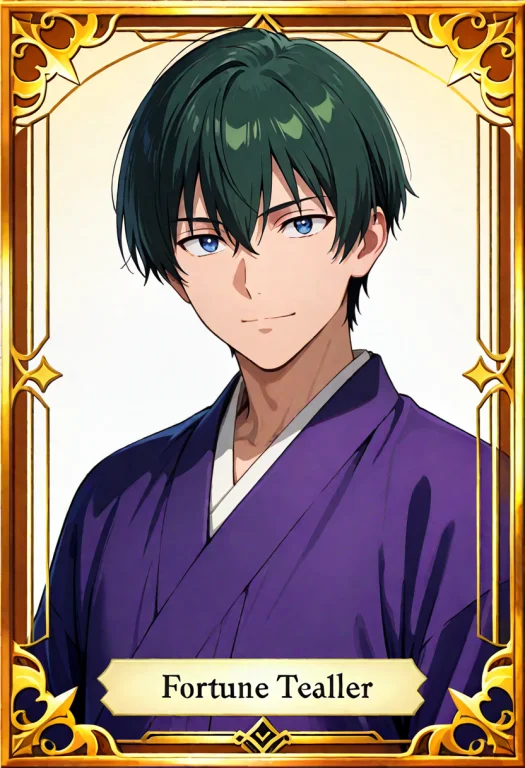 Sfw,bestquality,sourceanime,card Frame,1man,solo,fortune Tel...