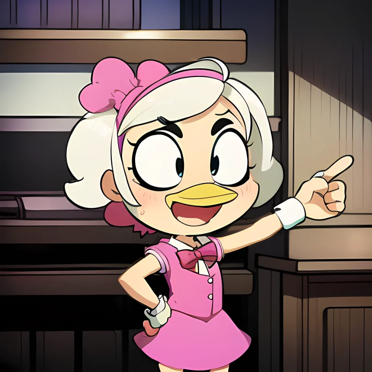 Loracartoonfanartstyle0.8 Cartoon Fanart Style, 1girl, Duck,...