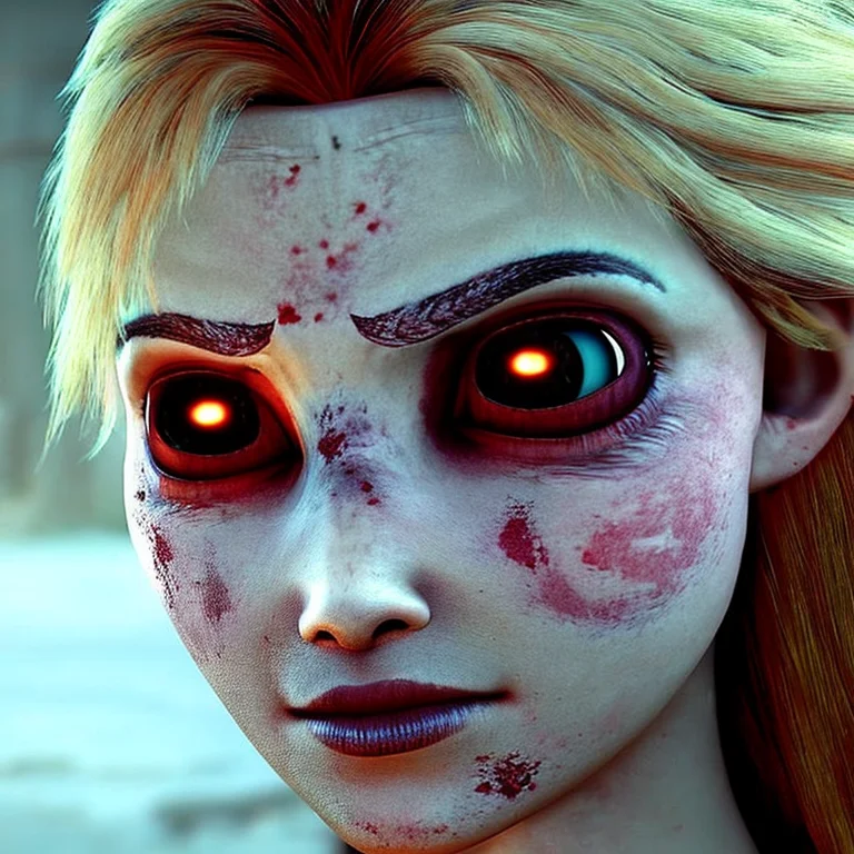 Beautiful Face Of Anna From Frozen, Volumetric Lighting, Mag...