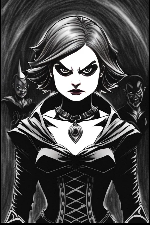 Monochrome Drawing Bailee Madison Brianna Hildebrand Hybrid...