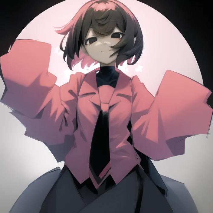 Loraougi461v101, Oshino Ougi, Monogatari Series, 1girl, Blac...