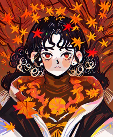 Gooddaygirl, 1girl, Portrait, Curly Hair, Long Hair, Autumn — Stable Diffusion AI Prompt: gooddaygirl, 1girl, portrait, curly hair, long hair, autumn