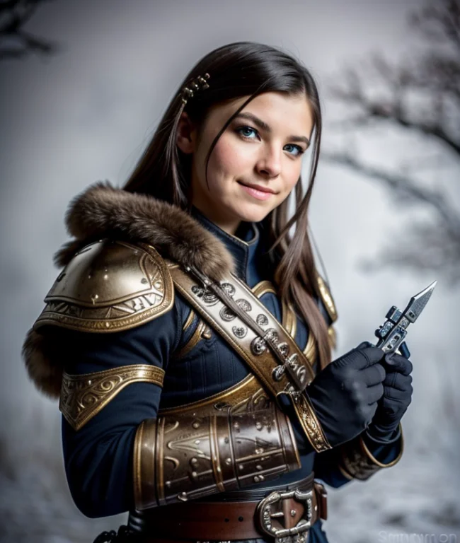 Solo Mid Shot Portrait Photo Of A Riften Guard From Skyrim F...