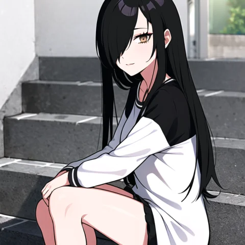 Loranatsukisubaru0.8,bestcar, Natsumi, 1girl, Blackhair, Bro... — Stable Diffusion AI Prompt: ,BestCar, Natsumi, 1girl, black_hair, brown_eyes, solo, hair over one eye, long...
