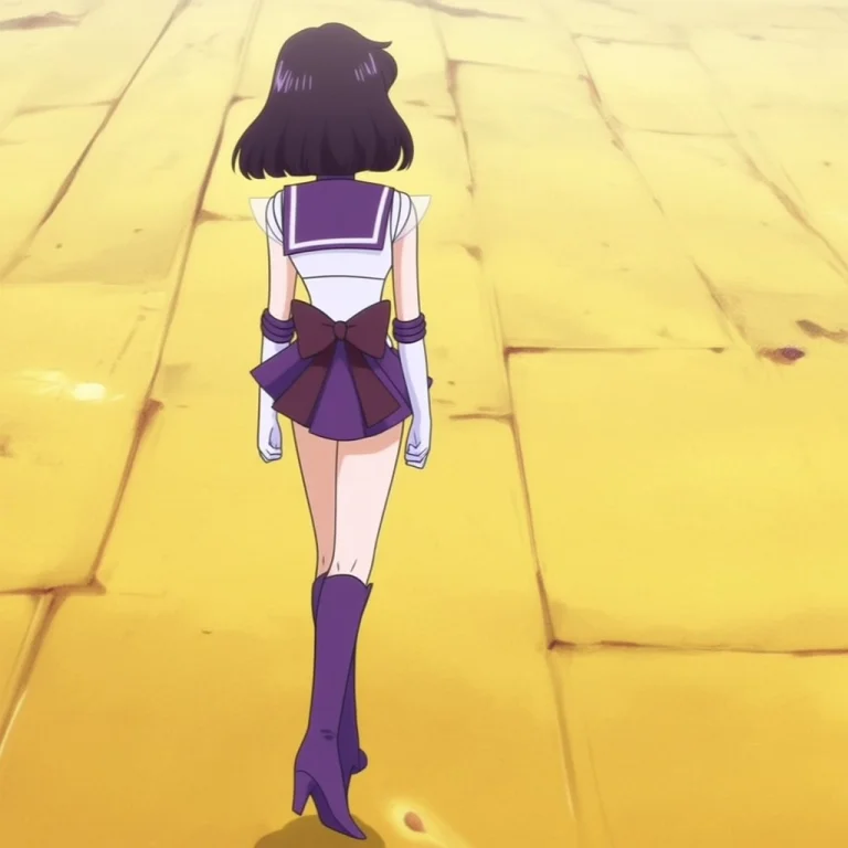 Sail0rsaturn, 1girl, Sailor Senshi Uniform, Solo, Skirt, Pur...