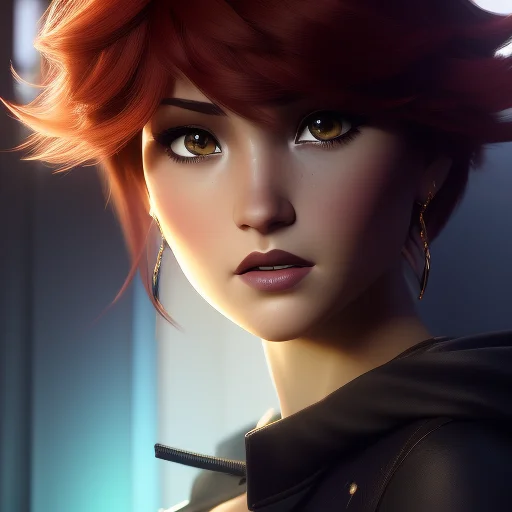 Portrait, Centered, Sexy Cute Brunette Woman, Mix Of Arcane...