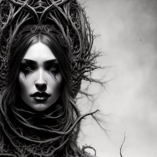Portrait Of Beautiful Goth Woman, Sharp Focus, 4k, Art By Rf...