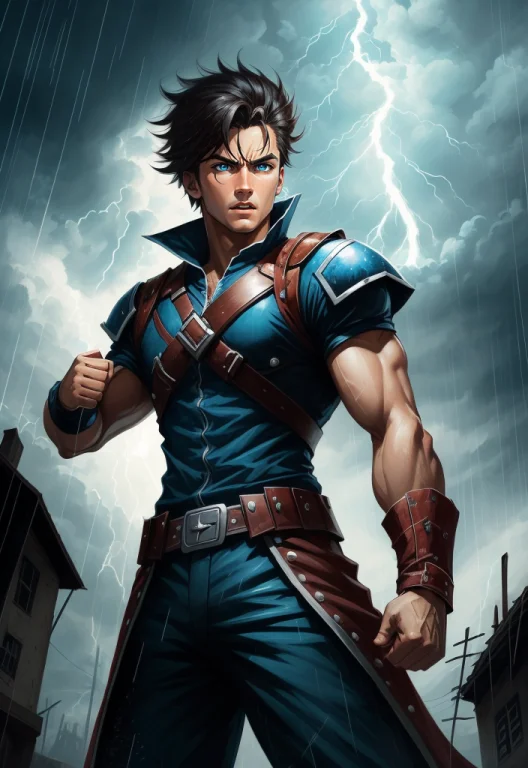 Highly Detailed Face And Eyes, From Behind, The Mighty Hero...