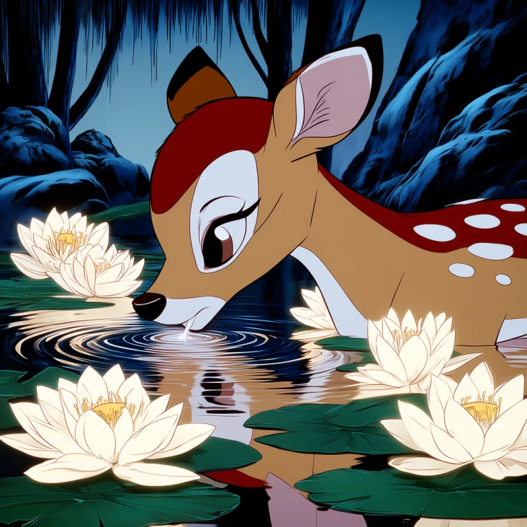 Disney Mid-century Animation, The Image Shows Bambi The Deer...