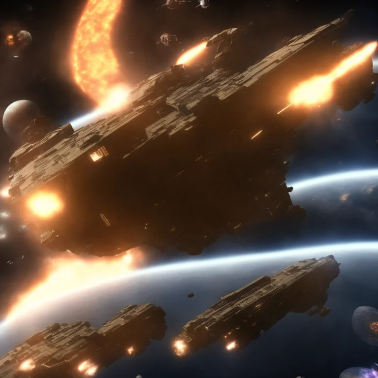 Photo, Scififuture Space Colony City Battleship Lorajohnsond...