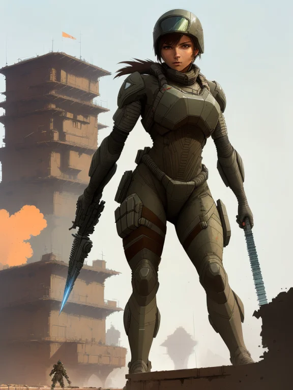 Art By Ian Mcque1.1, A Female Nano Soldier, Sharper Details,...