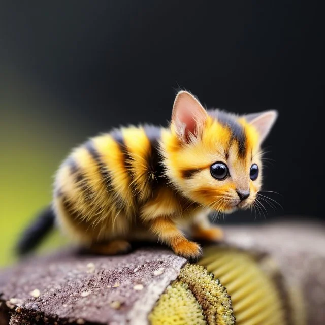 Detailed Kitten Beeez0.8, Matte Oil Painting, Concept Art,...