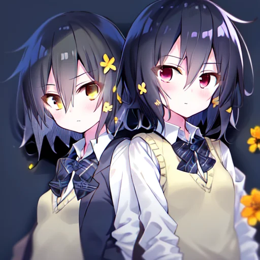 Mizuno Ai,red Eyes, Jacket, Bow, School Uniform, Hair Orname...