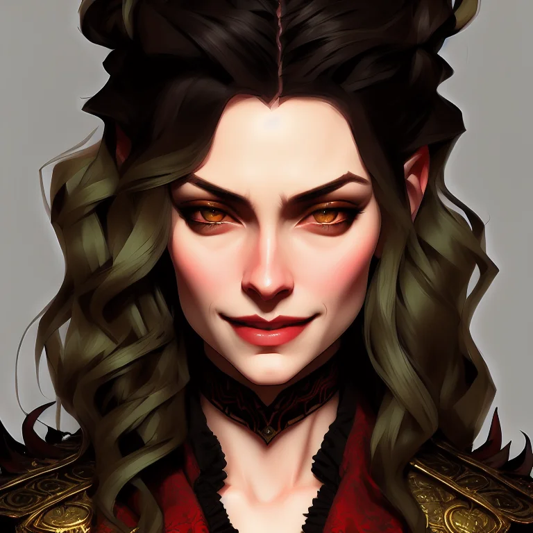 Portrait Of Beautiful Mushy Crazy Castlevania Vampire Woman...