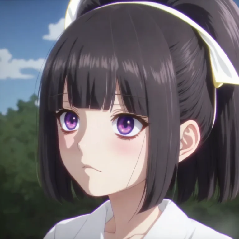 Anime Screencap, Bagsundereyes, Tired, Black Hair, Pale Skin...