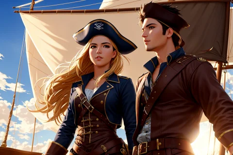 Best Quality, 500px, Cgsociety, 8k The Most Beautiful Female... — Stable Diffusion AI Prompt: best quality, 500px, cgsociety, 8k the most beautiful female pirate captain grab...
