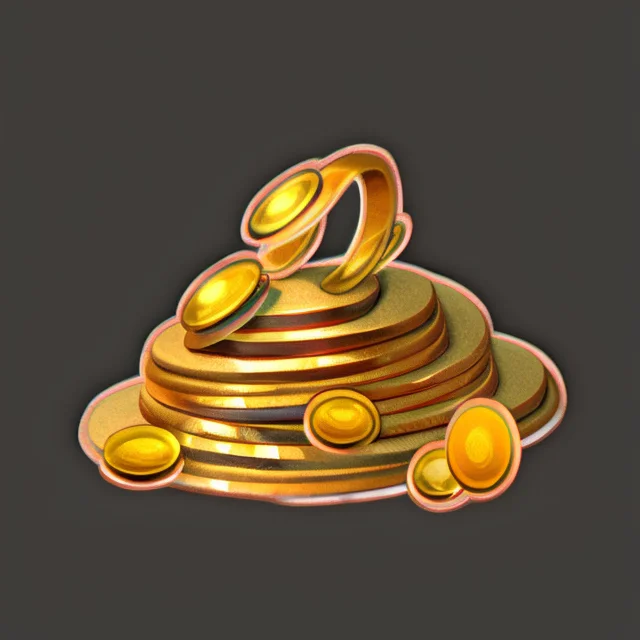Masterpiece, Pile Of Gold, Caustics, Darkbackground, Flat Il...